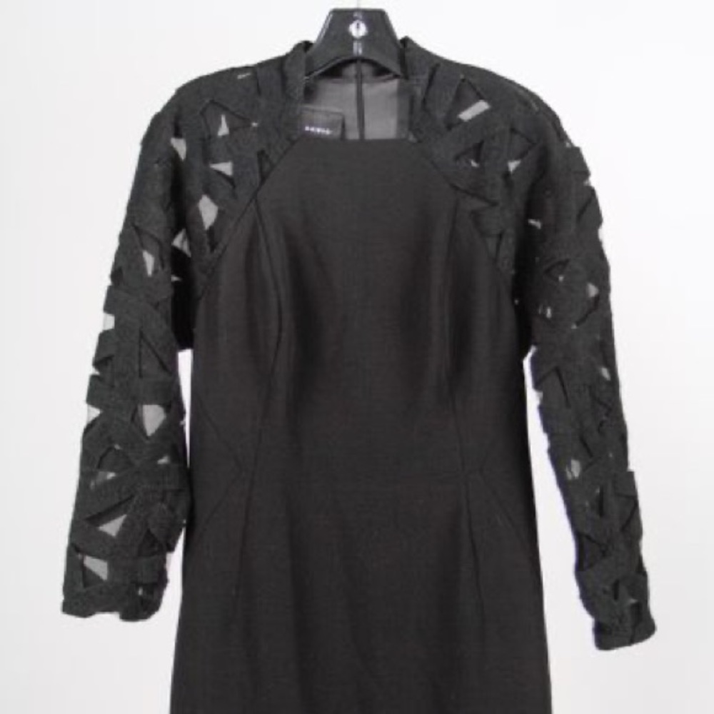 Akris Black Wool Blend Dress Size 8